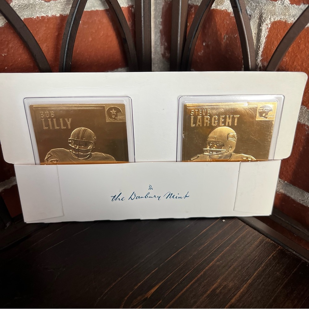 Danbury Mint 22kt Gold Football Legend Cards - Picture 1 of 6